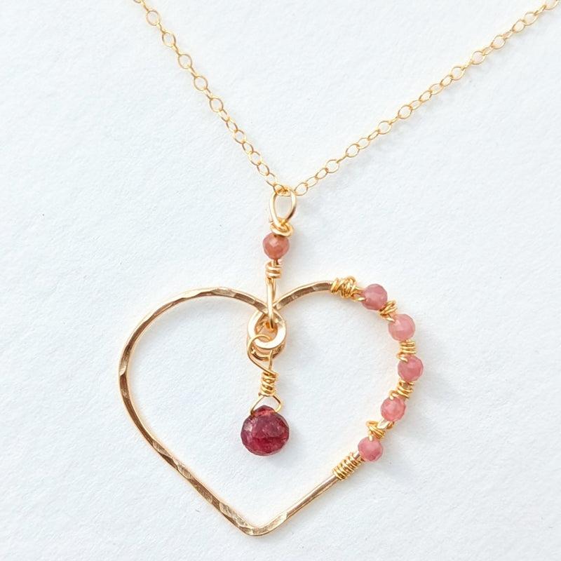 Pretty in Pink Heart Necklace